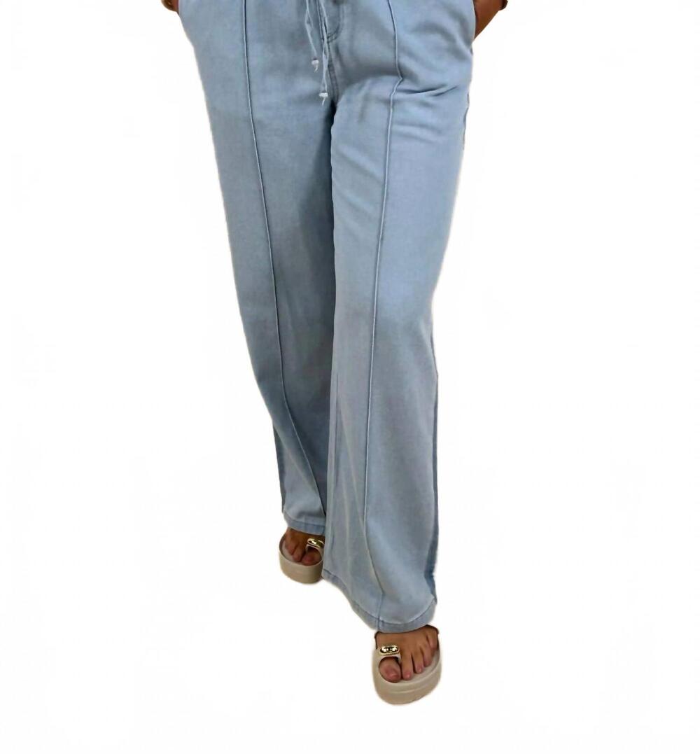NEW SIMPLY SOUTHERN women's wide leg pants in blue
